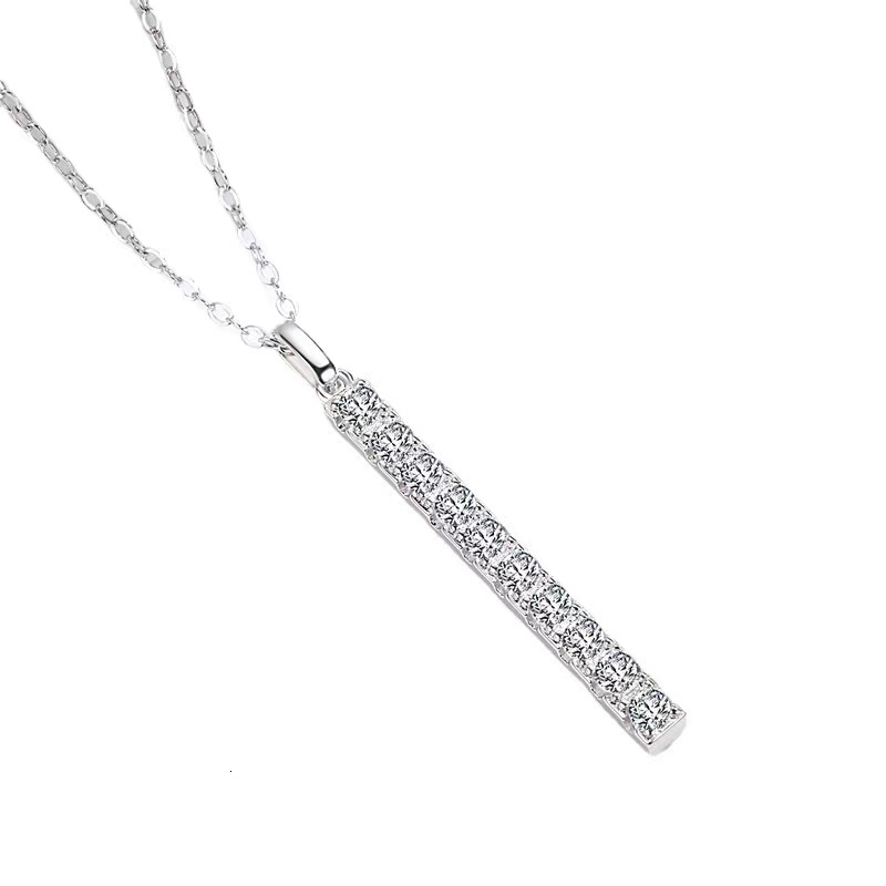 S925 Silver Moissanite Tennis Earrings Necklace White Gold Finish 3mm D Color Moissanite Diamond Stud Earrings Pendant Necklace