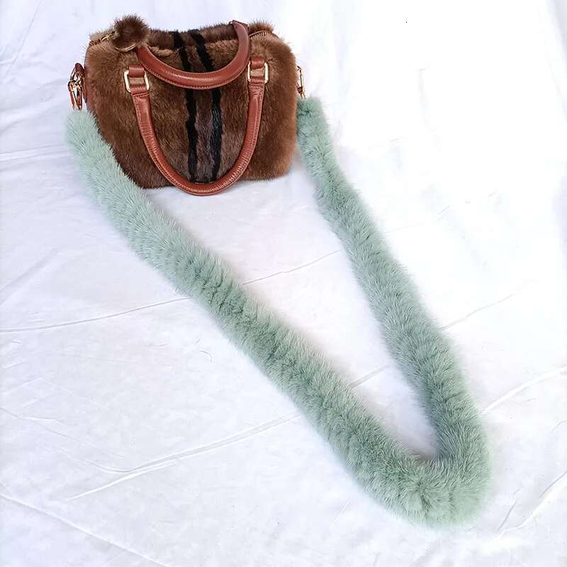 Long Real Bag Replacement Mink Handbag Shoulder Strap 120Cm Natural Winter Fur Belt