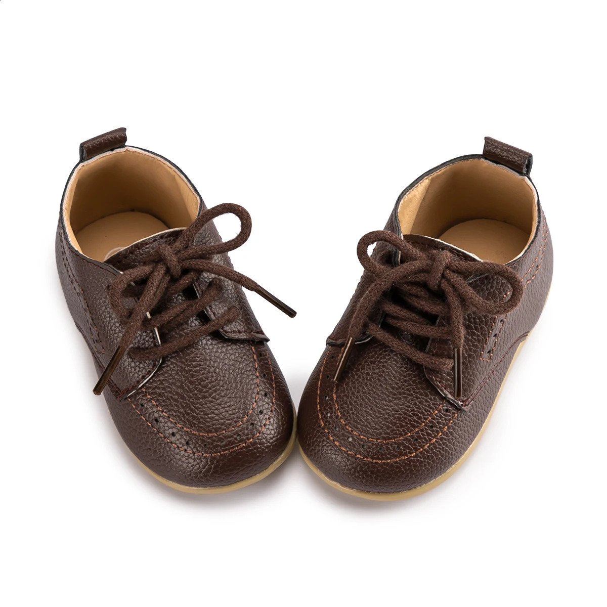 KIDSUN Arrival Infant Baby Shoes Baptism Shoes PU Leather Toddler First Walkers Rubber Soft Sole Anti-slip Moccasins 250319