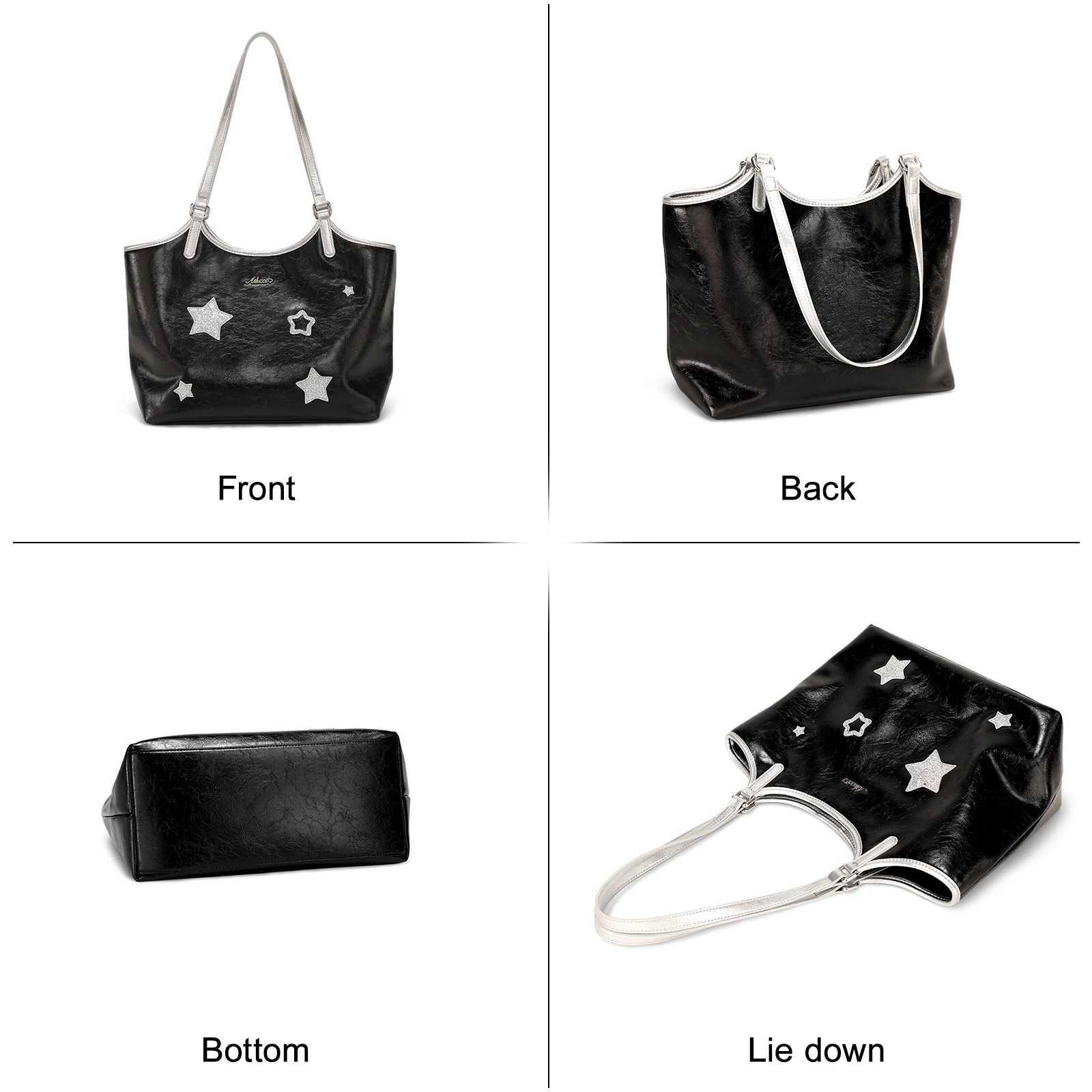 AILUXIs new large capacity underarm shoulder bag with cute star shaped printing for daily commuting Y250319