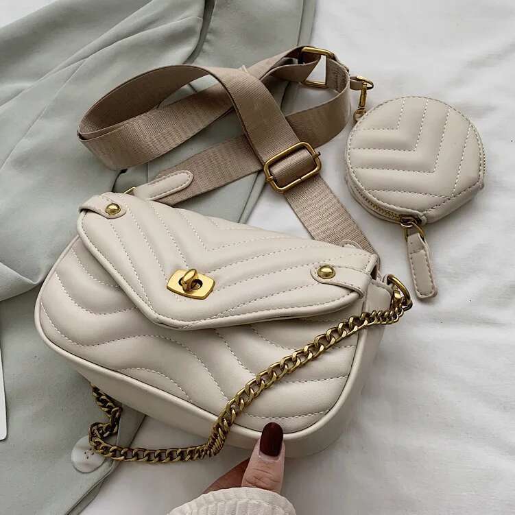 Crossbody For Women New Purse And Handbag Female Travel PU Leather Shoulder Ladies Brand Designer Chain Bag Small