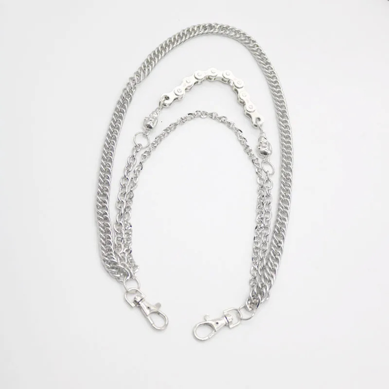 Punk Waist Chain Belt Silver Trousers Chain for Men Jeans Belt Chain for Pants Cool Metal Rock Chain Hiphop Summer Jewelry Man 250320