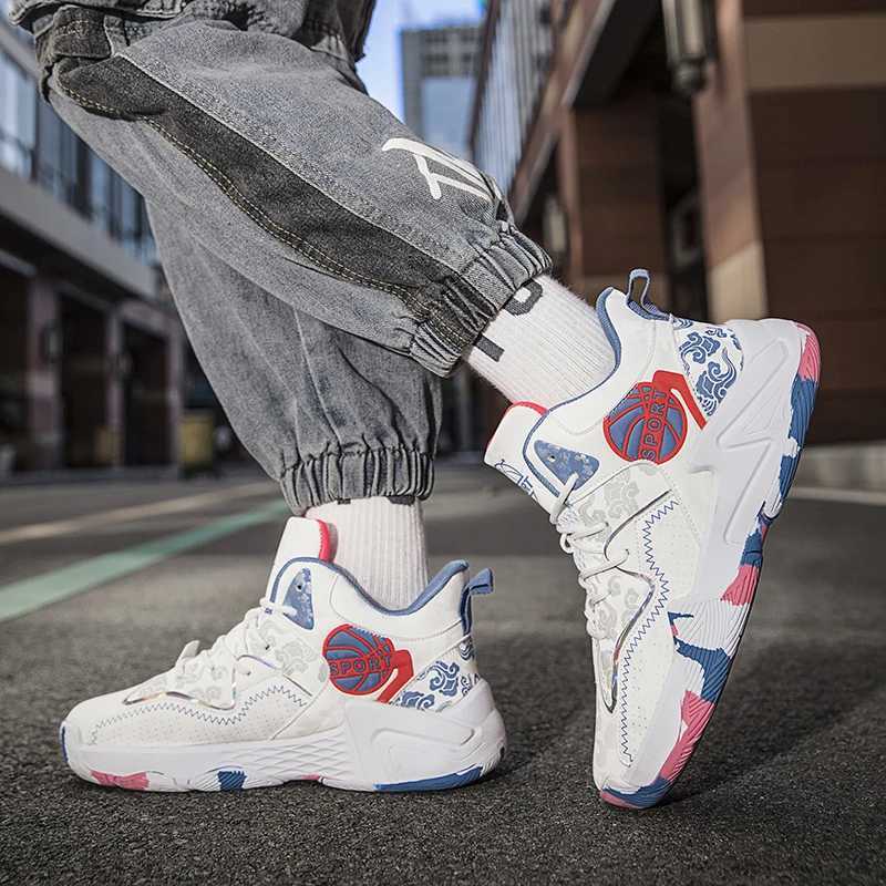 New Basketball Shoes Men High Top Breathable Basketball Sneakers For Men Fluorescent Mens Chunky SneakersW250320