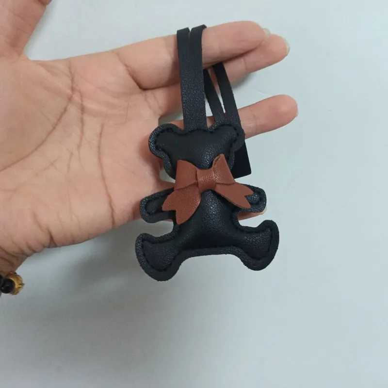 Cartoon PU animal keychain cute bear keychain female keychain backpack pendant jewelry girl giftXJ250319