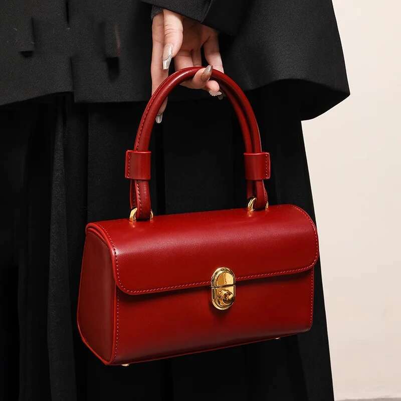 2025 New Design Bag Red High Quality Large Capacity Handbag Korean Elegance Light Luxury Women's Multi Functional Shoulder Bag Wallet