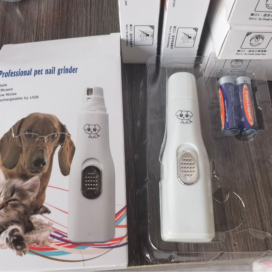 New Electric Dog Nail Clippers for Dog Nail Grinders Battery Powered Quite Cat Painless Paws Grooming Pet Nail Trimmer Tools