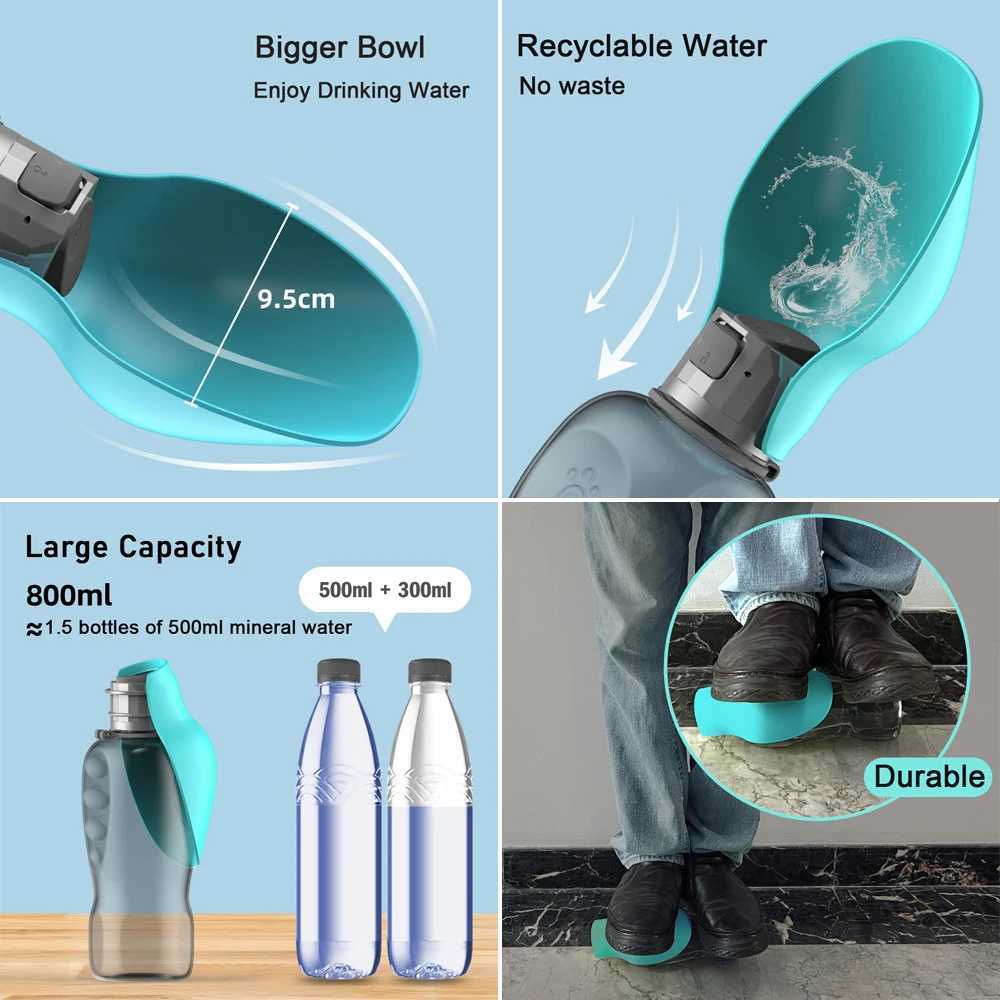 Portable Dog Water Bottle For Small Large Dogs Outdoor Walking Puppy Drinking Bowl Cat Drinker Labrodor Yorkshire Pet Supplies Y250319
