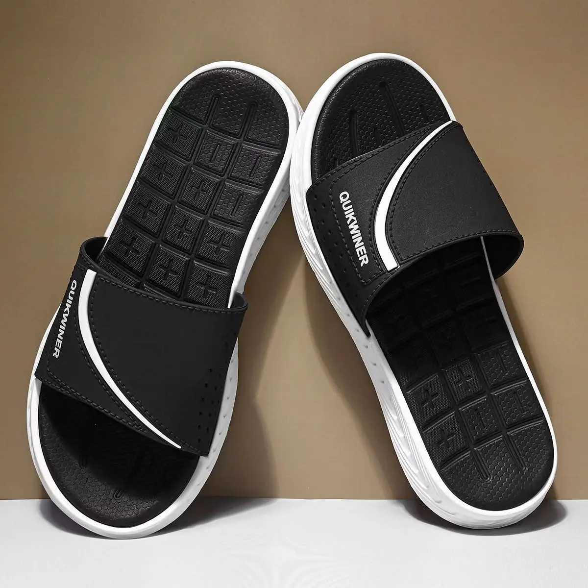Mens summer new e-shaped large-sized leisure slider with soft bottom N slider bathroom slider outdoor beach slider Y250320