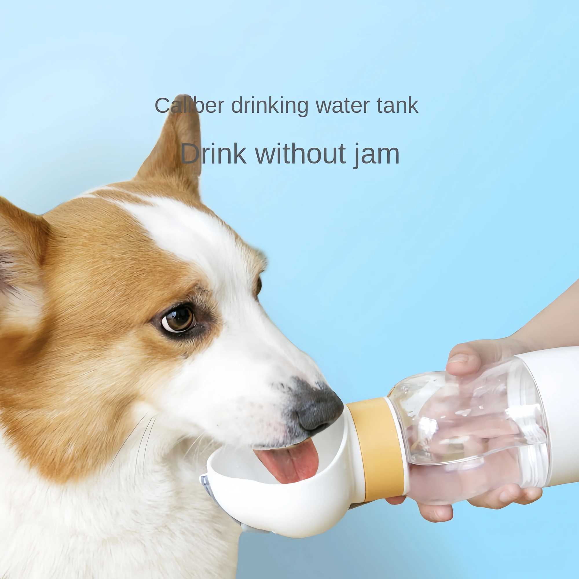 2-in-1 pet dog water bottle feeding bowl portable pet food bottle pet outdoor travel beverage dog bowl Y250319