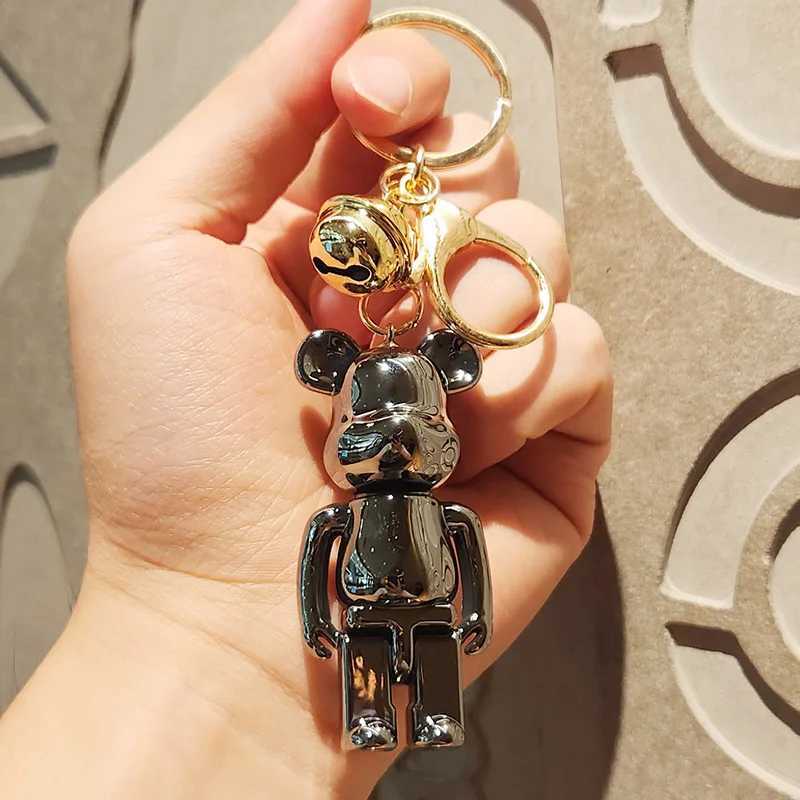 Influencer Gradient Violence Bear Keychain Acrylic Hanging Bag Pendant Creative Accessories Key Chain Birthday GiftXJ250319