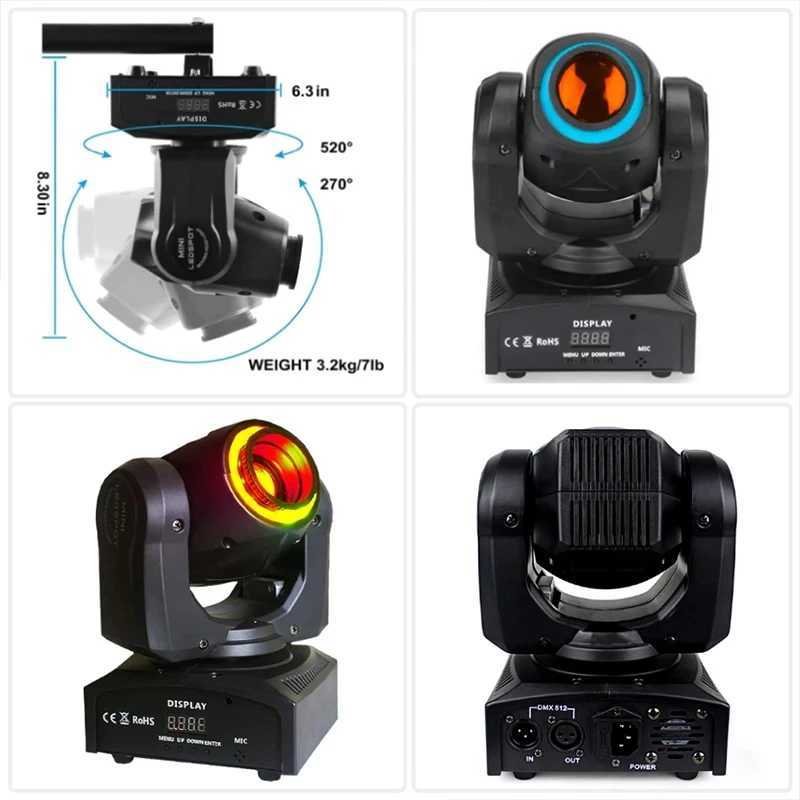 2024 New LED Light Moving Head Pattern Stage Light 1/2/4 PCS 80W Stage Dazzling Effect Club KTV Disco DJ Party Nightclub Light Z250320