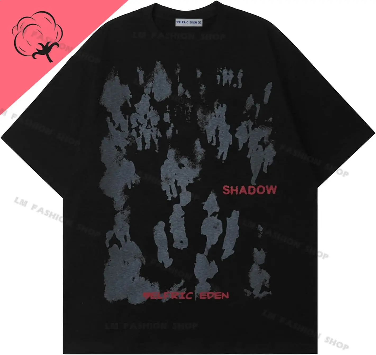 Oversized Loose Fashion Personality Hip HopTShirt Vintage Graphic Print Harajuku Tee Summer Womens Wear Cotton Tees 250311