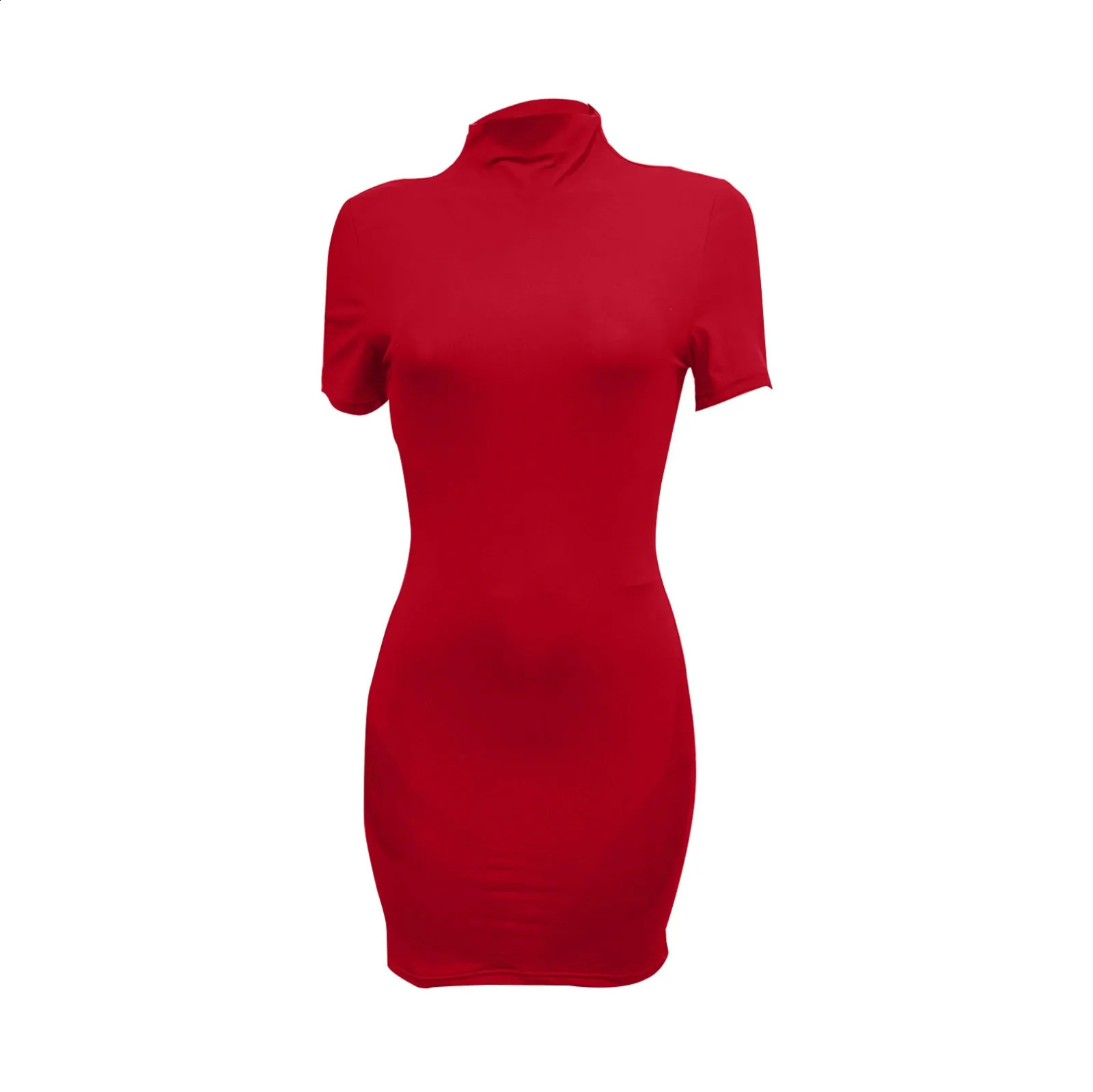 Womens Bodycon Dress 2024 High Neck Long Sleeve Suitable for Valentines Day Outing Club Date Evening 250319