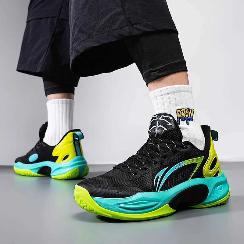 Super Light casual basketball shoes mens new breathable sports shoes students actual combat professional anti slip sports shoesW250320