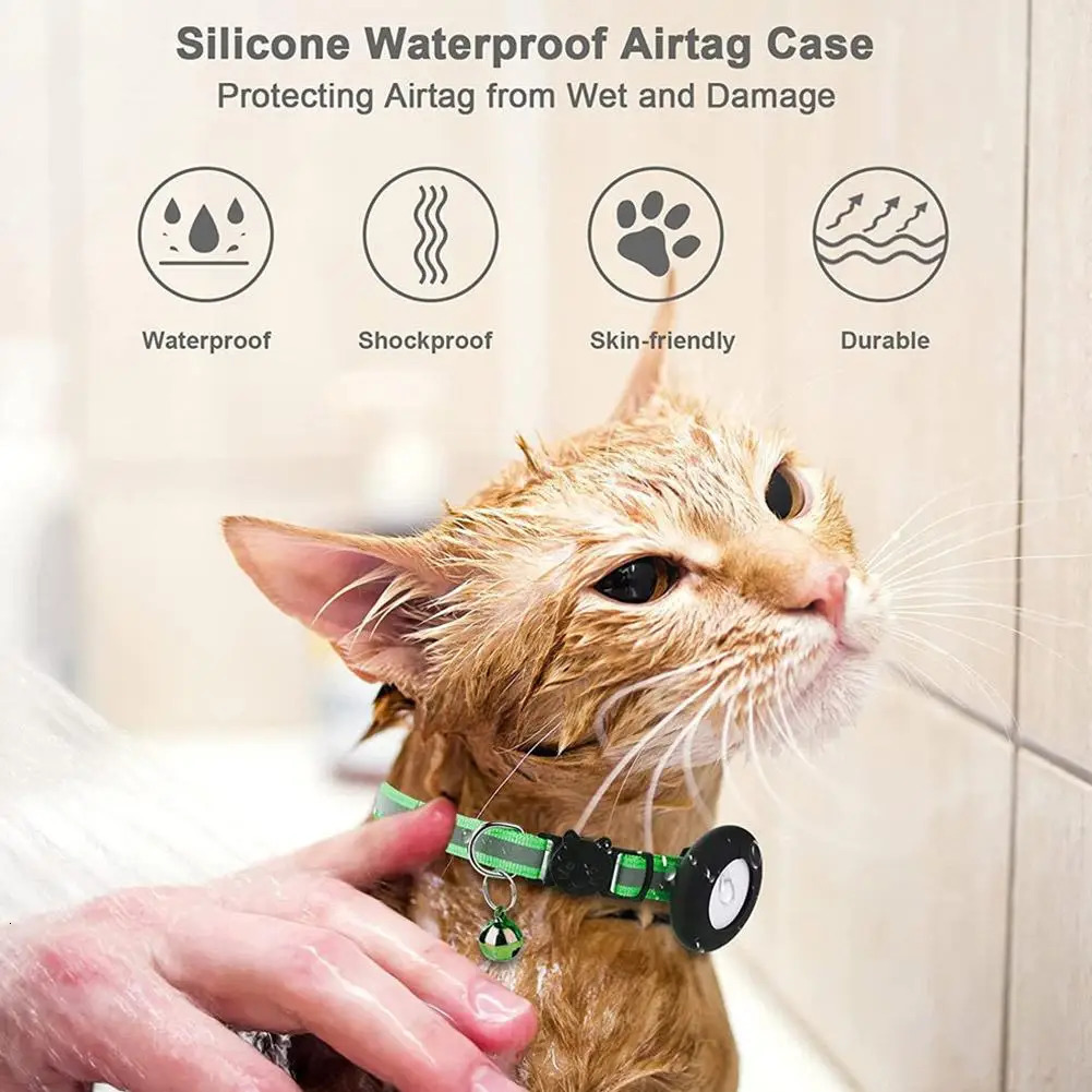 Airtag Case collar for cats protective cover with anti loss locator tracker dog accessories reflective pet 250320