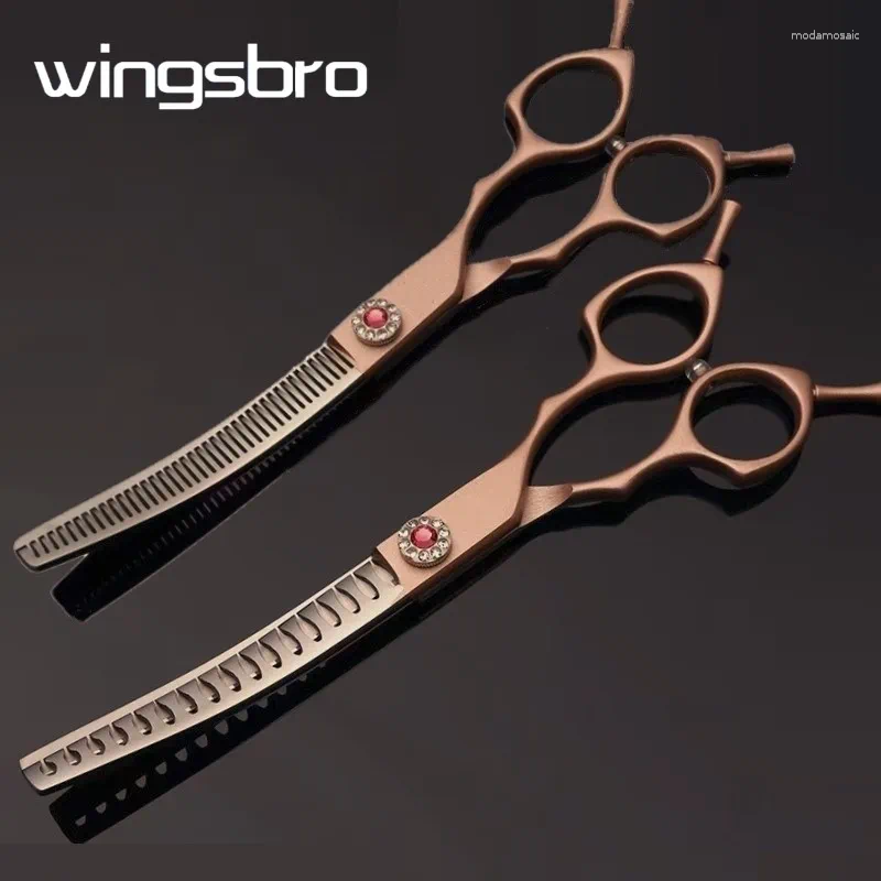 Inch Dog Curved Chunkers Shears Thinning Scissors Stainless Steel Grooming Special Designed For Pet