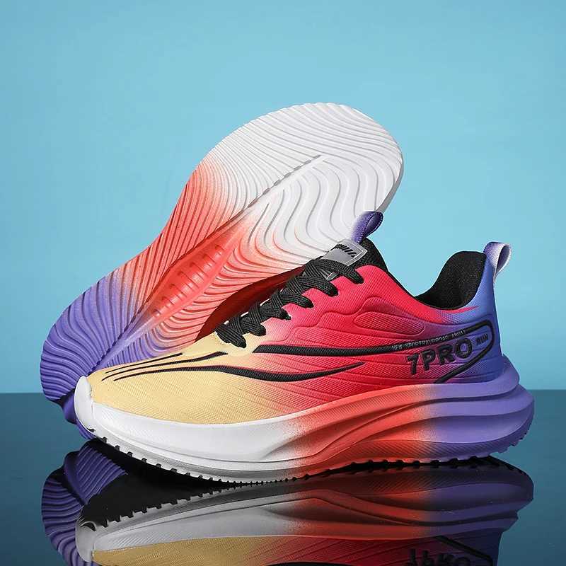 Mens running shoes large size lightweight casual outdoor sports plain weave tennis shoes 2024 fashionable and comfortable lace sports shoesW250320