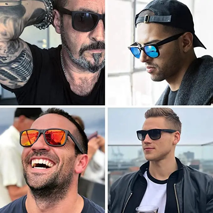 MAXJULI Polarized Sunglasses for Men and WomenUV Protection Rectangular Sun Glasses 8806 250318