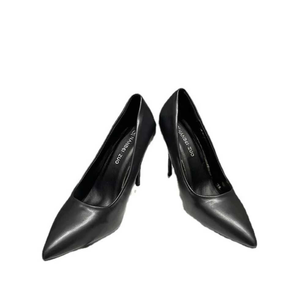 6 8 10 cm high H temperature large size spring and autumn solid color Fem shoes thin heel customized Fi temperature leisure pump Y250319