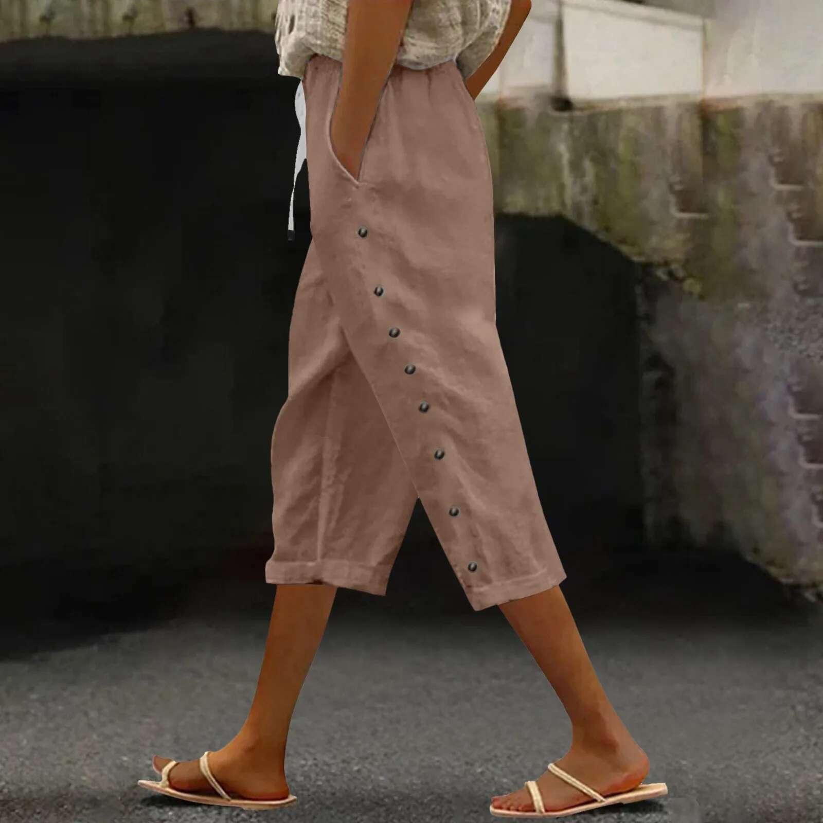 Fashion Casual Summer S Women's High Waisted Short Slim Fit Trousers Street Sports White Black Pants