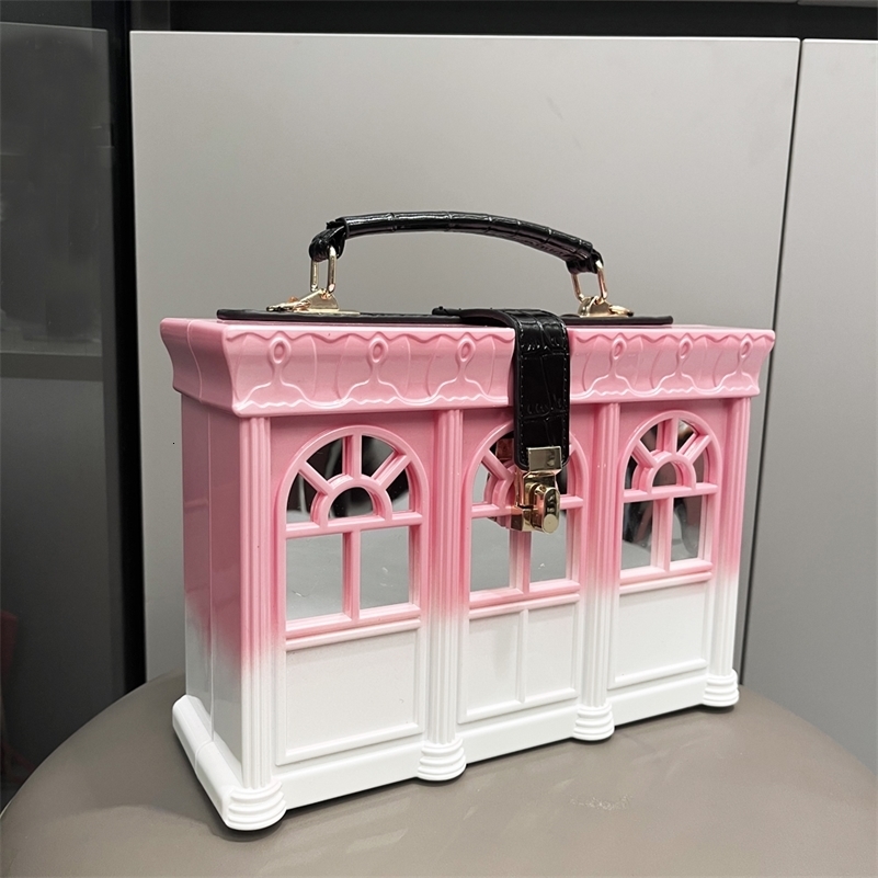 Purses and Handbags Shoulder Bag For Women party Banquet Bag House shape purse funny bag Evening clutch Bag 250319