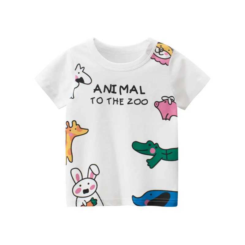 2025 Summer Short sleeved Boys and Girls T-shirts Printed with Letters Baby Girls Tops 2-8 Year Childrens Girls T-shirts Childrens ClothingT250320