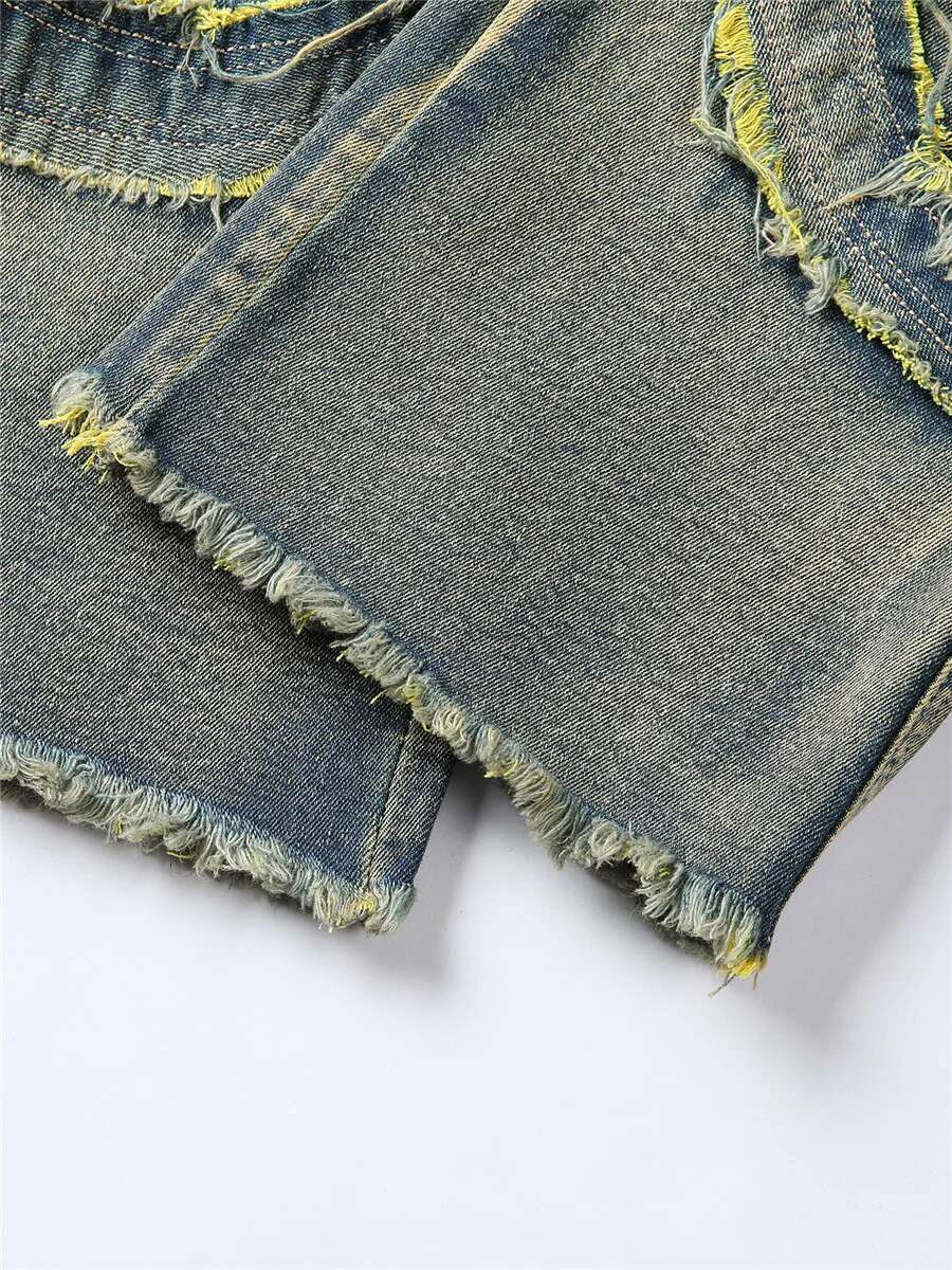 Designer Jeans Men's Spring And Autumn Casual Denim Pants Wave Multi Pocket Slim Fit Jeans Street Wear Pants Punk Fashion Retro Hip-hop Men'