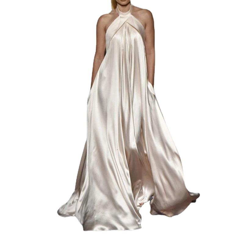 2025 women's fashion temperament slim fit and slimming big swing dress