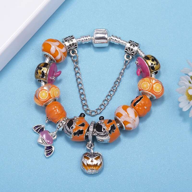 Special Offer Brand Charm Bracelets Fits DIY Pumpkin Beads Bracelet Bangles For Women Men Kids Bijoux Pulseras Jewelry Gift