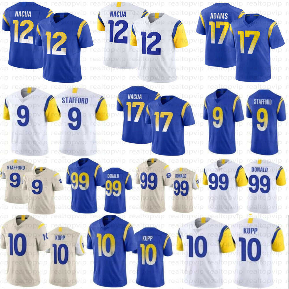Puka Nacua Football Jerseys davante adams Matthew Stafford Aaron Donald Byron Young Kyren Williams Tre'Davious White mens women youth stitched shirts