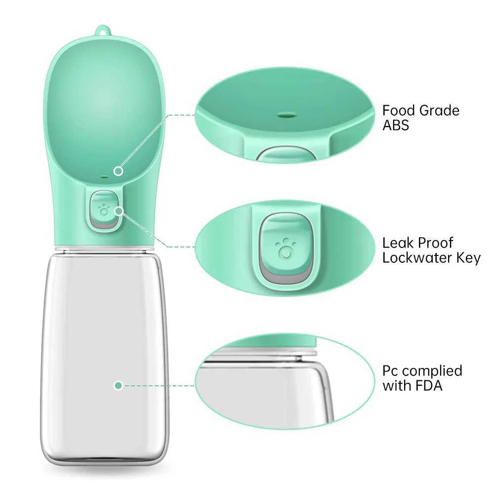 Portable dog water bottle food and water container used for dog pet feeders bowls outdoor travel beverage bowls drinking bowls water dispensers Y25031