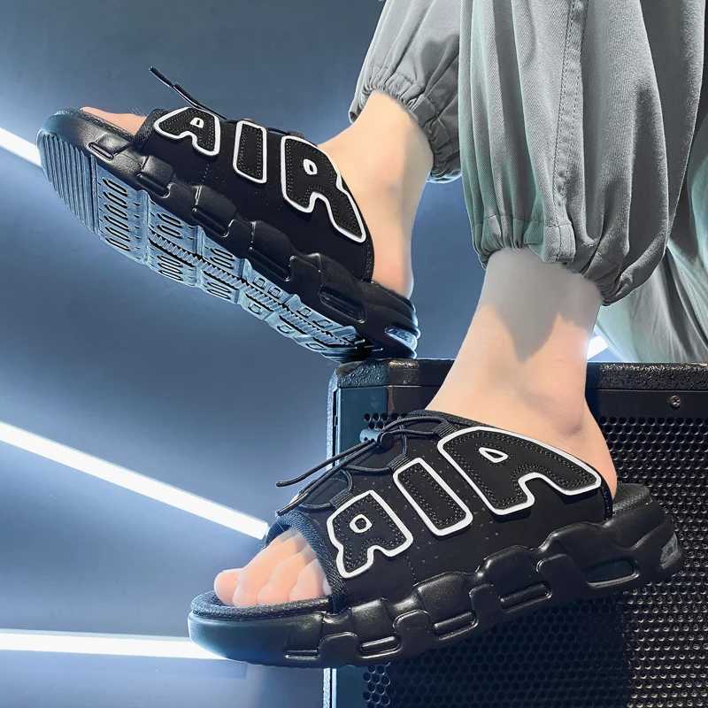 Air Cushi Slippers Summer Men Sandals Thick Sole Beac Flats Cloud Slides Sports Slippers Outdoor Man Sneaker Shoes Y250320