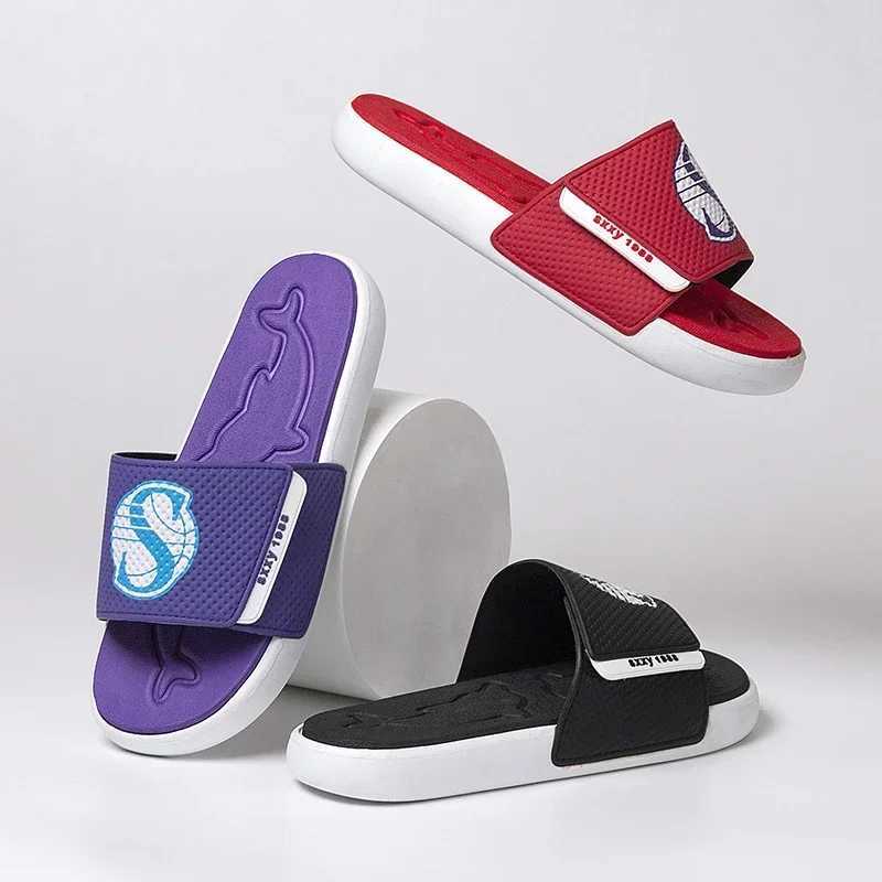 Stylish Brand Slippers for Men Purple Red M Outdoor Beach Water Sandals Cfortable Walking Slippers Boy Casual Slides Y250320
