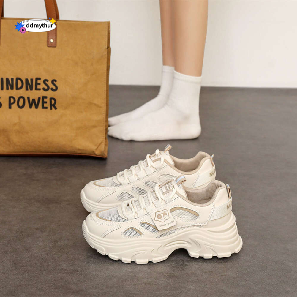 CRLAYDK Summer Chunky Sneakers for Women Fashion Platform Wedge Lace Up Casual Dad Shoes Mesh Breathable Walking Shopping Tennis ddmythur