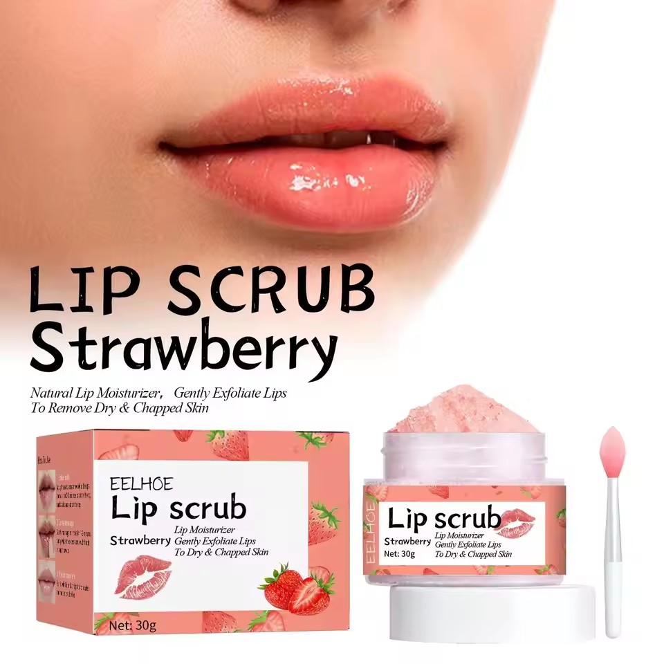ENVISHA Moisturizing Nourish Strawberry Lip Care Scrub Balm Sugar Cream Exfoliating Repair Cleft Fine Lines Smooth Skin Care
