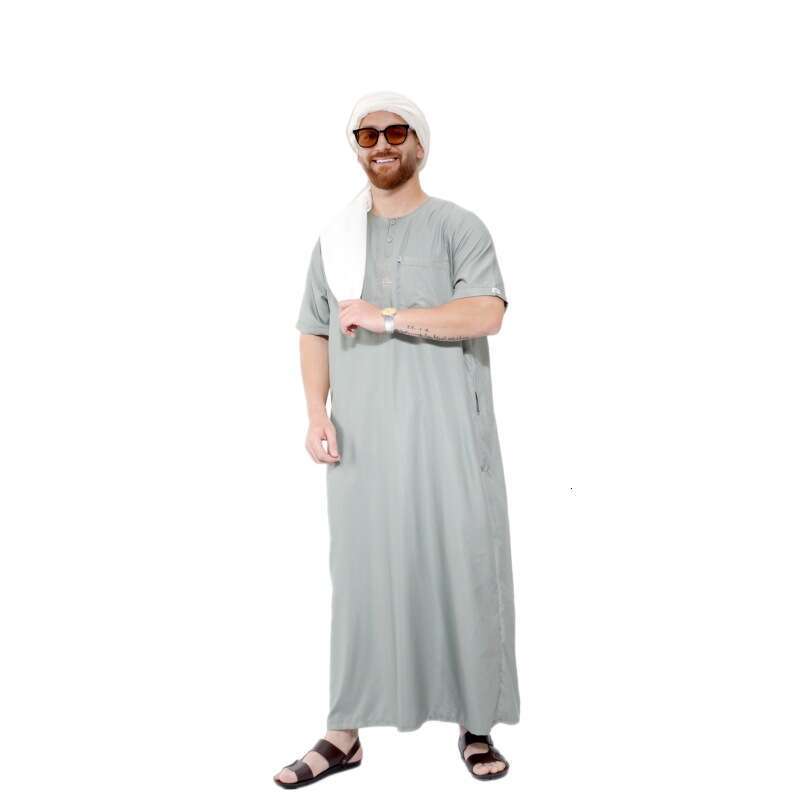 Muslim Robe, Arab Short Sleeved Robe