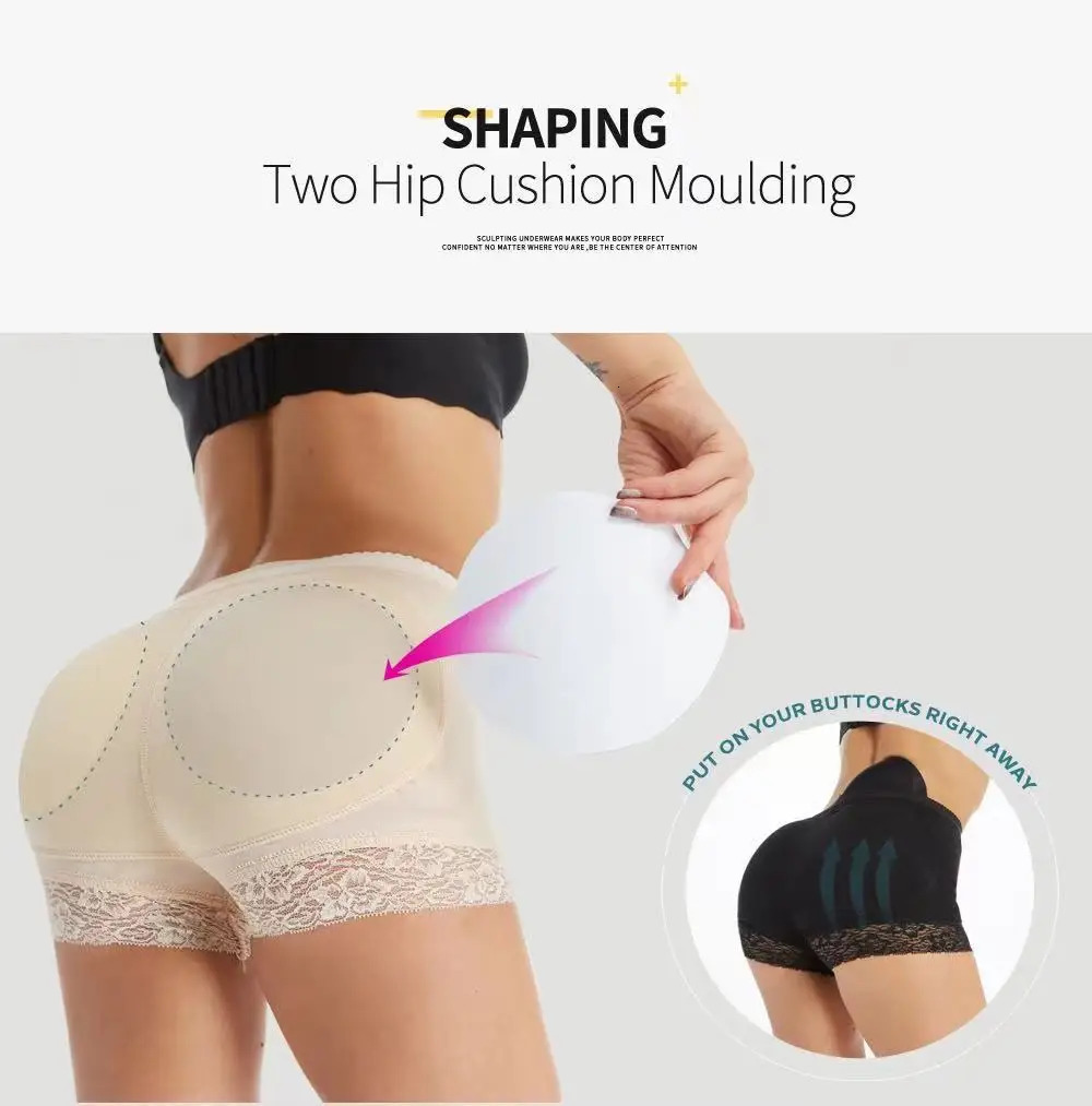 Women Butt Lifter Panty Fake Buttock Body Shaper Padded Underwear Lady Lift Bum High Waist Tummy Control Hip Panties 250320