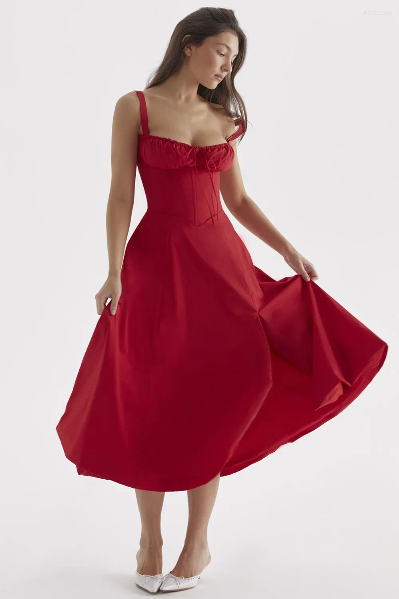 Casual Dresses 2025 Summer Fashion 21 Colors Spaghetti Strap Dress Women Long Y2k Vestidos De Verano Mujer C260312