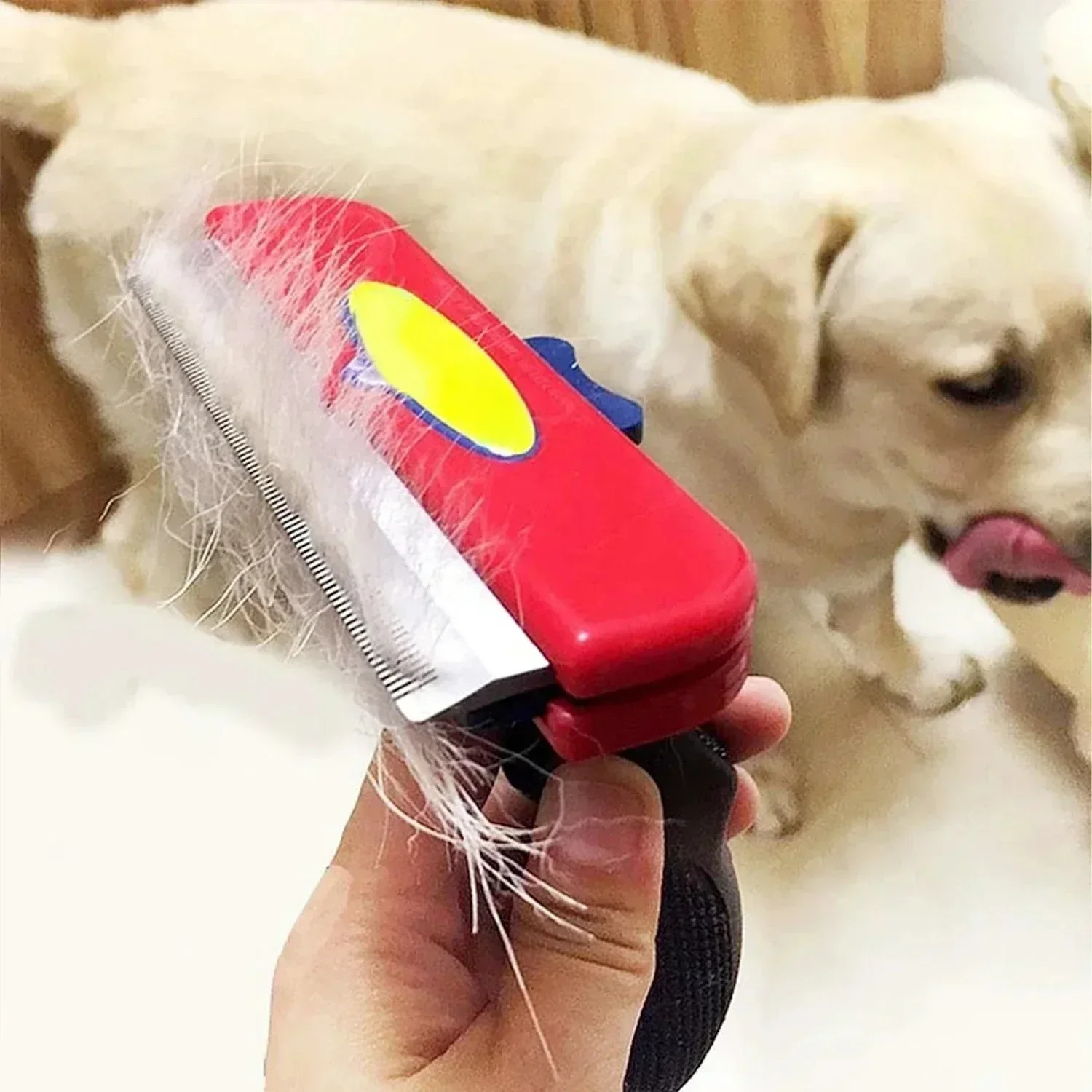 Big dog hair removal comb big brush pet grooming 250318