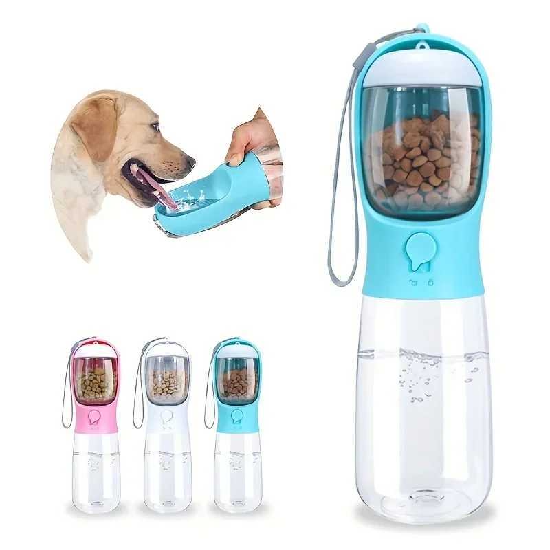 Portable dog and cat water bottle with storage containers for food and water used for feeding small dogs and pets outdoor travel pet beverage bowls Y2