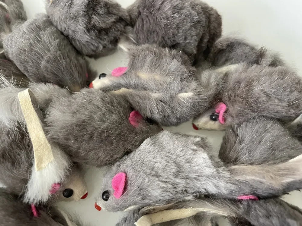 10Pcs Plush Simulation Mouse Interactive Cat Pet Catnip Teasing Toy for Kitten Gifts Supplies 250320