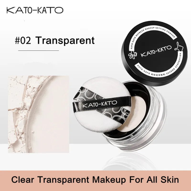 KATO Oil Control Loose Powder Soft Matte Shimmer Setting Finishing Foundation Powder Natural For Lasting Brighten Skin 250319