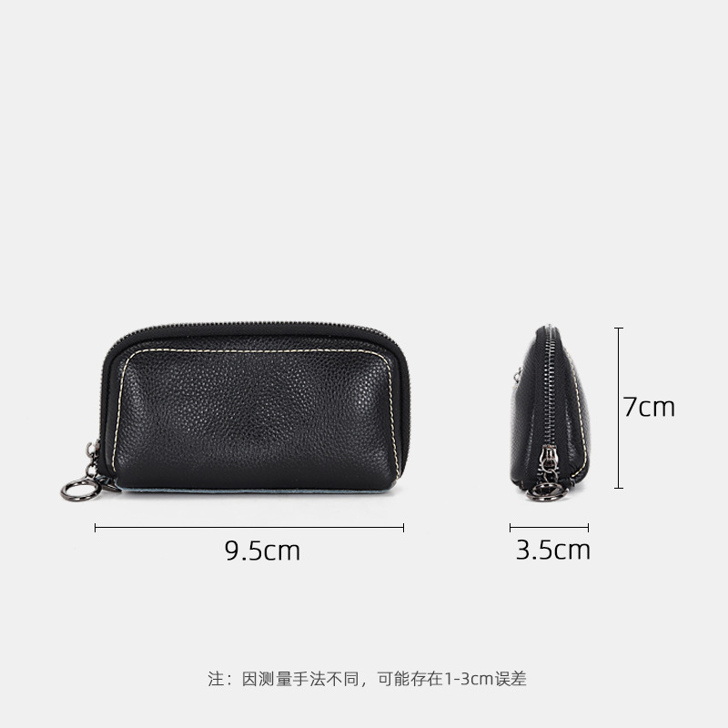 Leather Men S And Women S Long With RFID Shielding Anti Theft Brush Leather Wallet Cowhide Multi Slot Zero Wallet Shoulder Bags
