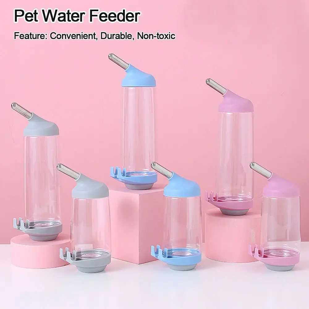 350/500ml automatic drinking fountain pet dog Guinea pig squirrel rabbit licking hanging water dispenser bottle Y250319