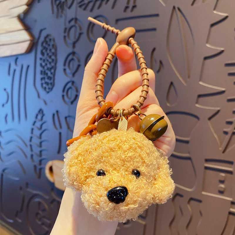 New plush teddy dog pendant keychain suitable for women girls car keychains pocket charm DIY accessories couple giftsXJ250319