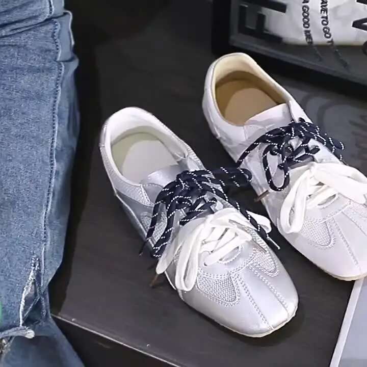 2025 With Box Designer shoes sneakers Women's flat-sole natural leather sneakers