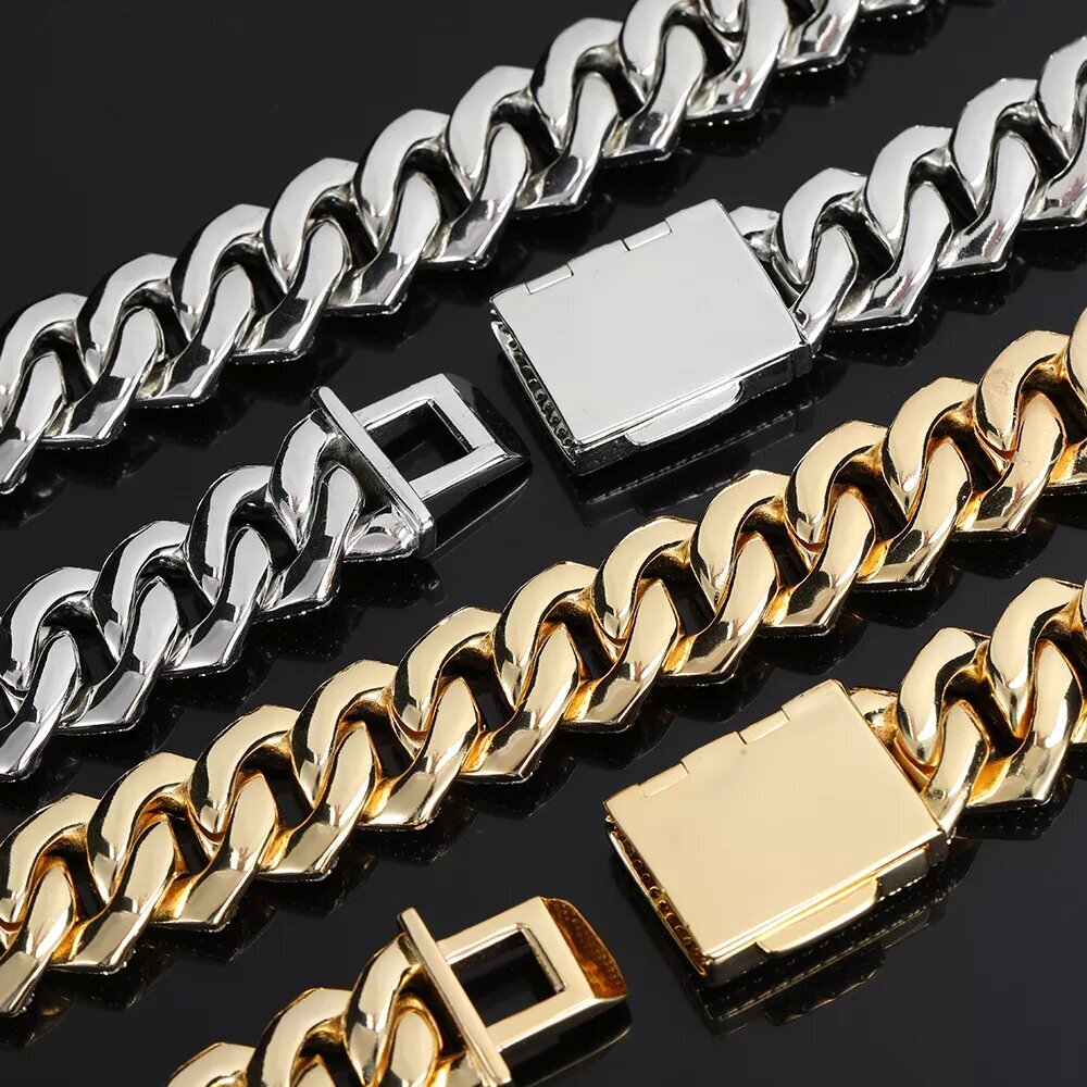 Pass Diamond Miami Hip Hop Jewelry VVS Stone Shiny 3ROW Men 925 Sterling Silver Necklace Moissanite Cuban Link Chain Luxury