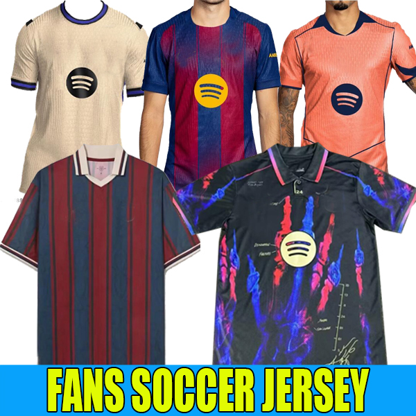 2025 2026 BAR Soccer Jersey 25 26 home GAVI RAPHINHA PEDRI Camiseta De Football Shirt JOAO CANCELO fourth fans player Men uniforms shirts Jersey S-2XL