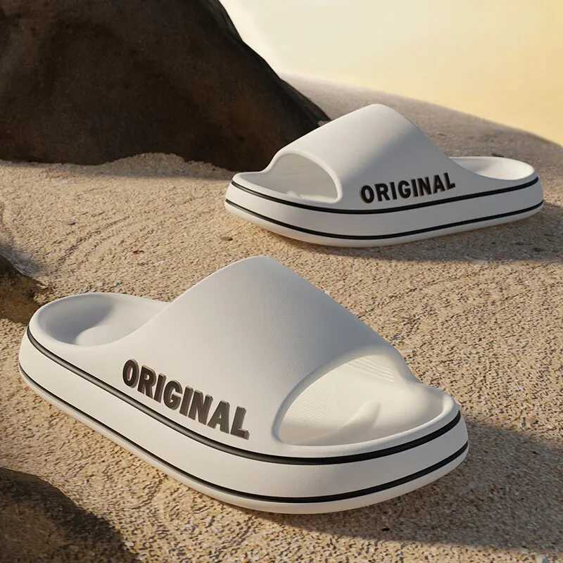 Feslishaoet summer cool mens slippers soft sandals beach casual shoes light EVA slider brand sandals outdoor Y250320