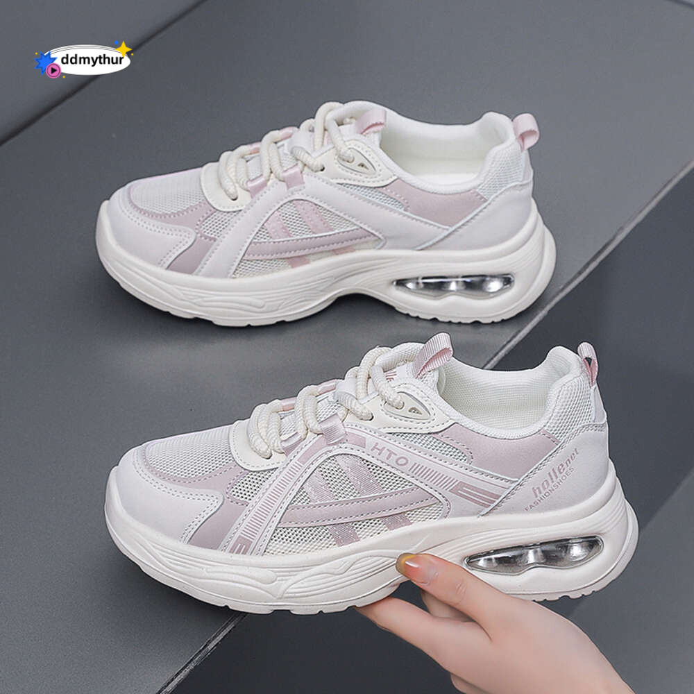 CRLAYDK Women's Air Cushion Platform Chunky Sneakers Fashion Height Increase Walking Dad Shoes Mesh Casual Sports Trainers ddmythur